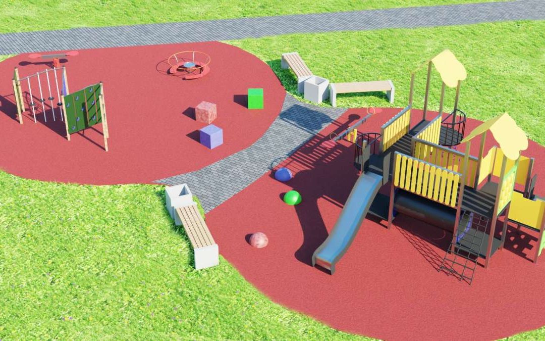 В Клайпеде начали строить четыре новых детских площадки. Посмотрите, как они будут выглядеть