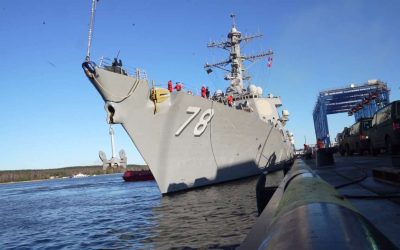 Боевой ракетный корабль ВМС США прибыл в Клайпеду