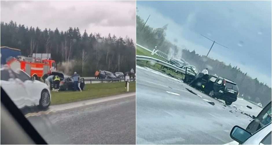 Сильная авария на автостраде Клайпеда – Каунас