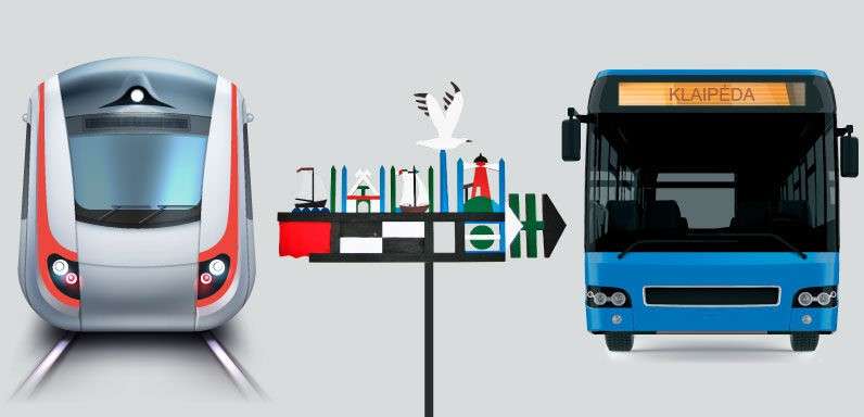 В Клайпеде вводят совместный билет на поезда и автобусы